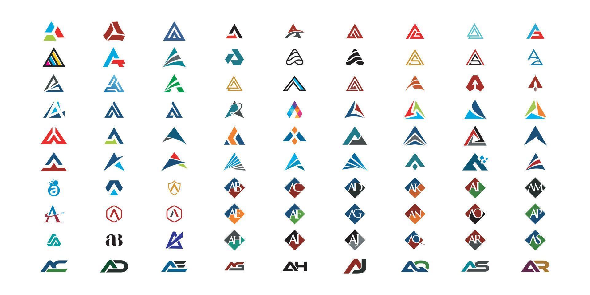 logos avec la lettre a, collection vecteur