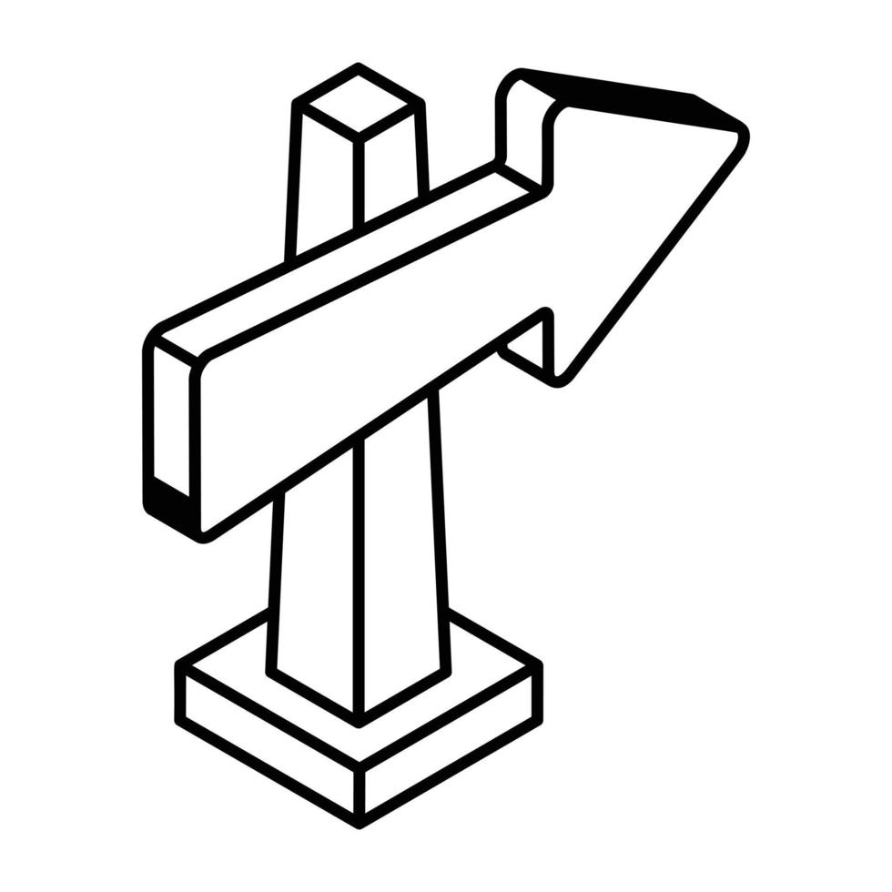 une icône de ligne bien conçue des directions vecteur