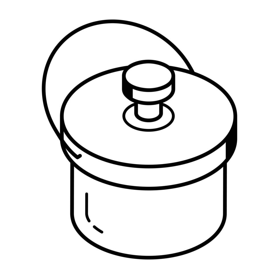 vérifier cette icône de contour de marmite vecteur