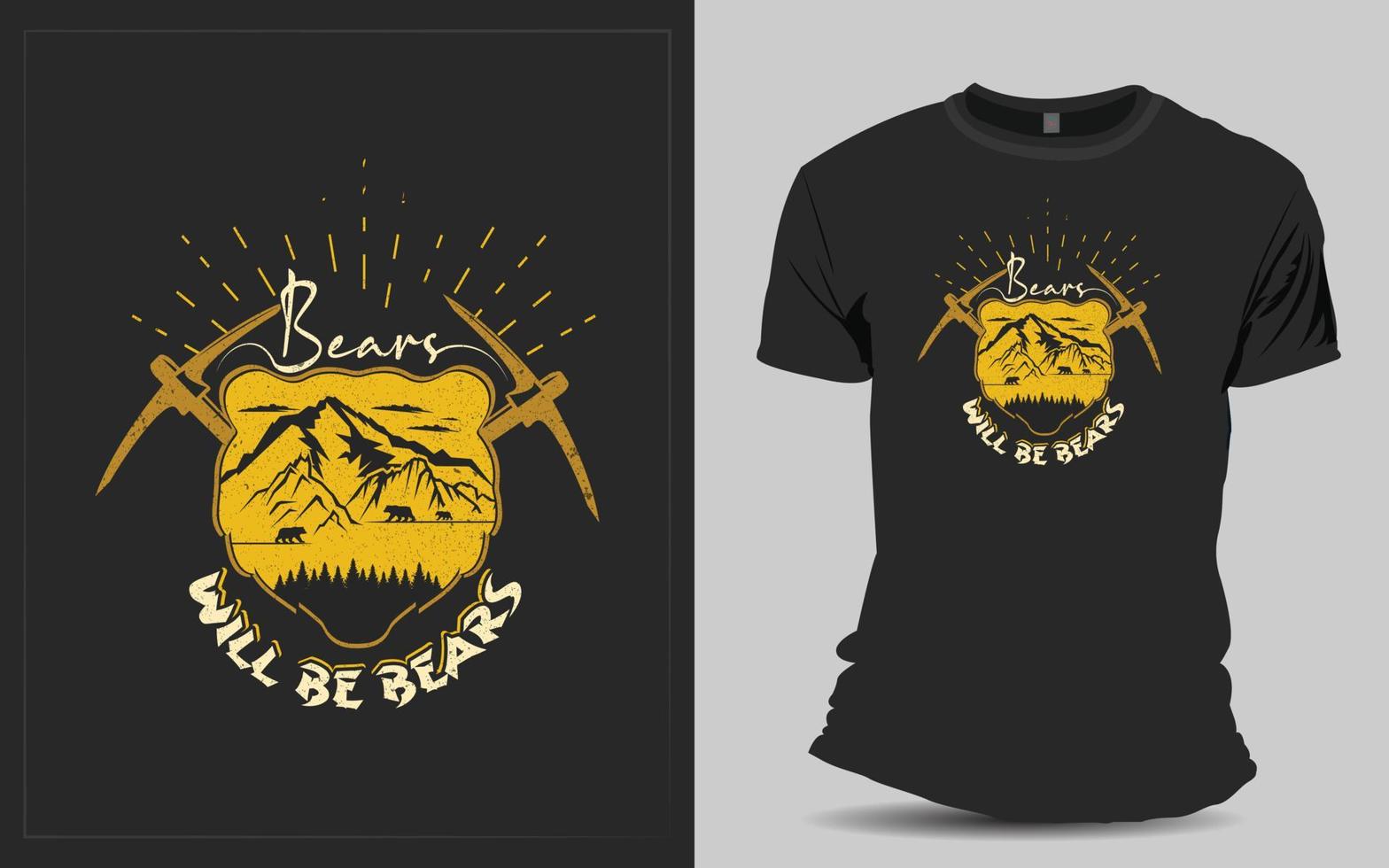 conception de t-shirt de randonnée pour voyageur vecteur