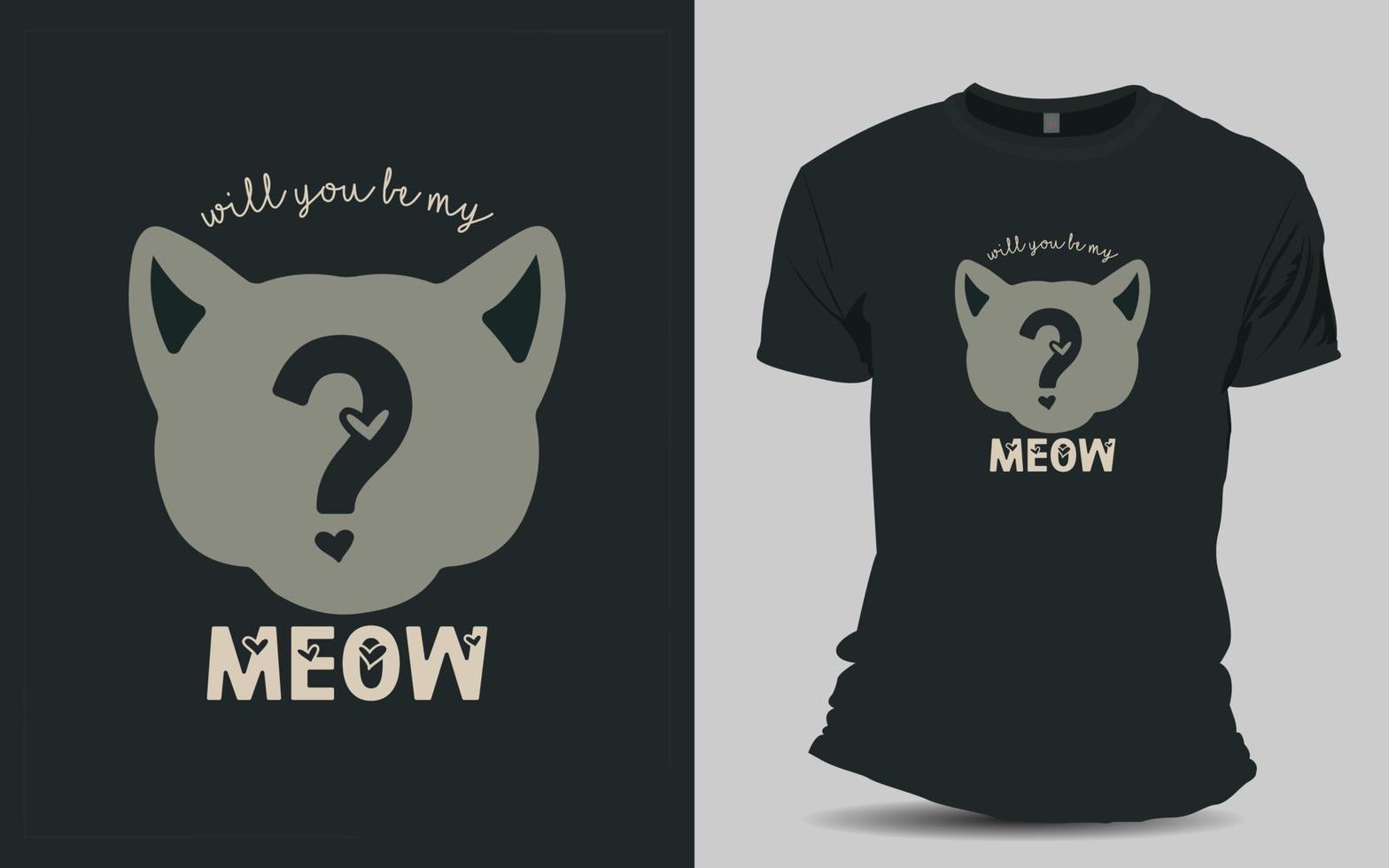 belle conception de t-shirt de chat pour votre animal de compagnie vecteur
