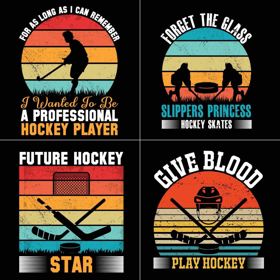 conception de t-shirt de hockey vecteur