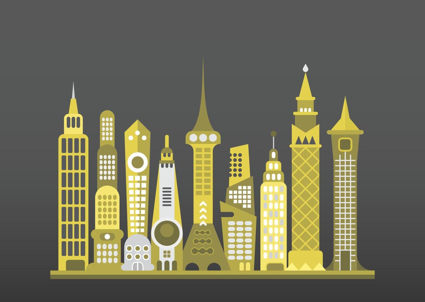 illustration vectorielle de ville moderne vecteur