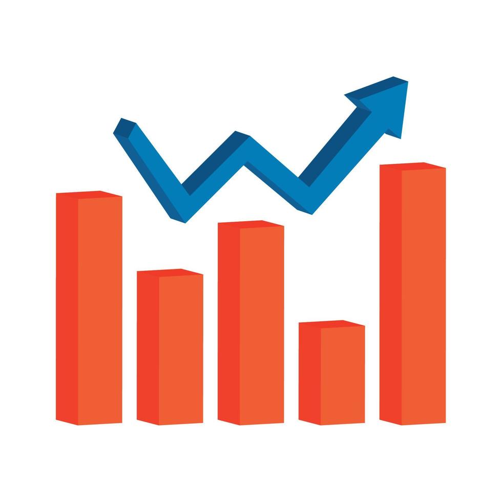 barres de statistiques rouges vecteur