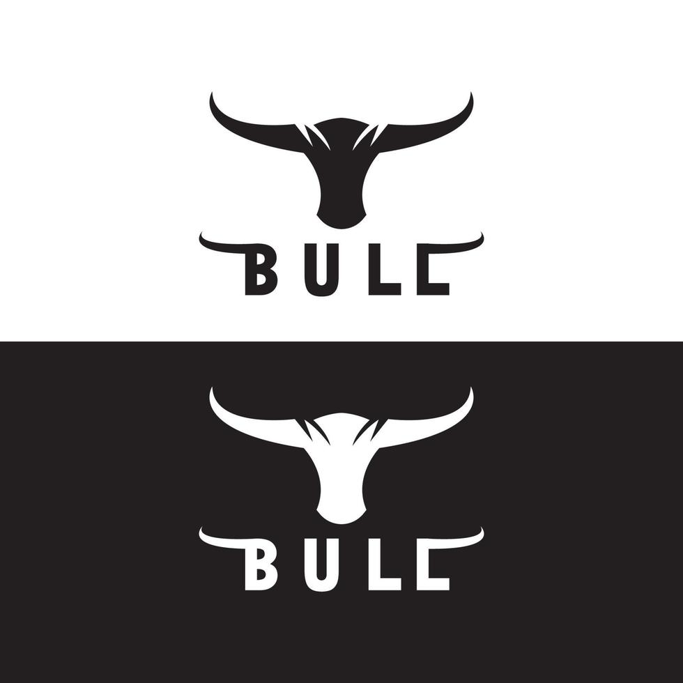 application d'icônes de modèle de vecteur de logo et de symboles de taureau