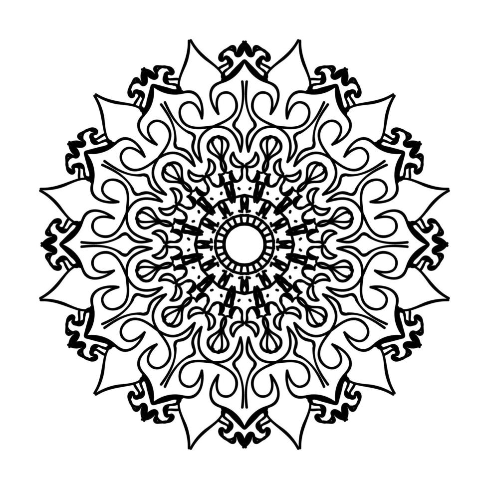 mandala dessiné à la main. décoration en ornement de doodle oriental ethnique. vecteur