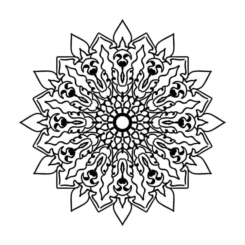 mandala dessiné à la main. décoration en ornement de doodle oriental ethnique. vecteur