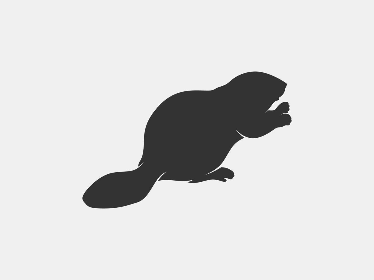 silhouette vecteur de castor