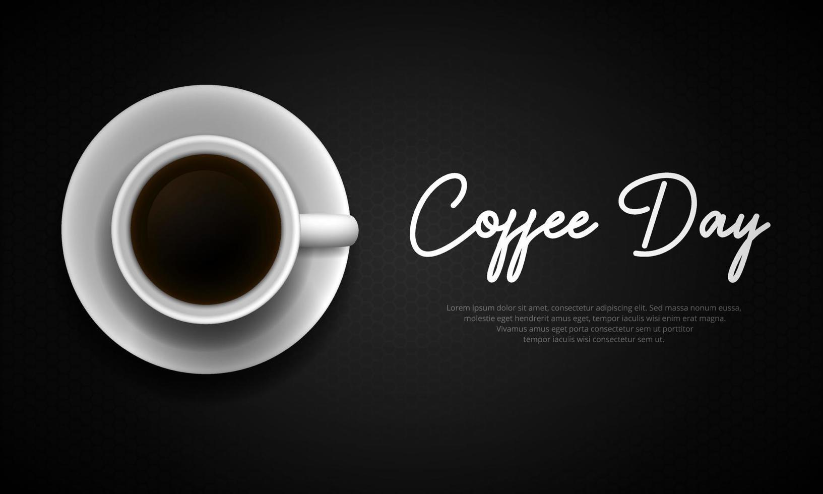 vecteur de fond de conception de la journée internationale du café