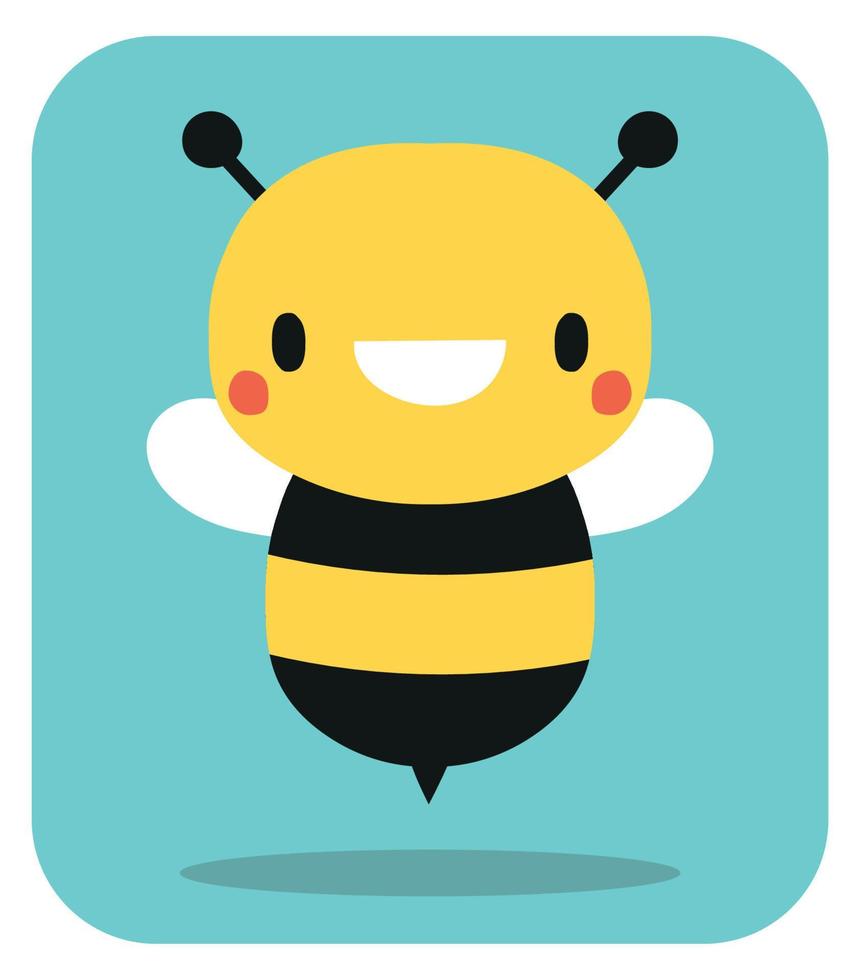 illustration vectorielle mignonne petite abeille vecteur