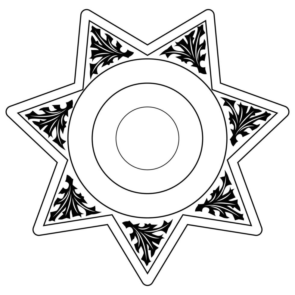 illustration vectorielle de l'insigne du shérif vecteur