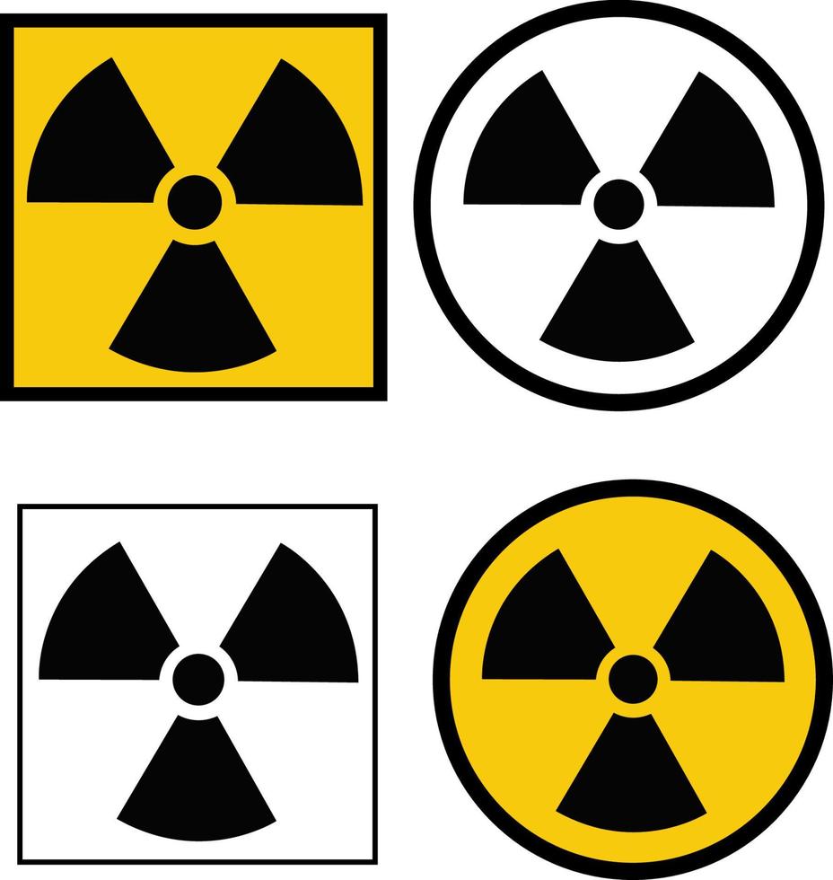 pictogramme de vecteur de danger de rayonnement. symbole de danger de rayonnement ionisant