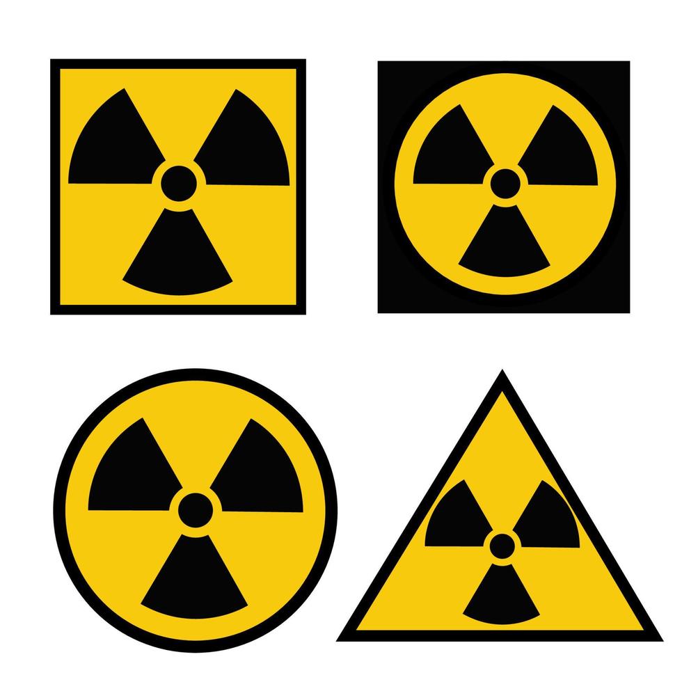 pictogramme de vecteur de danger de rayonnement. symbole de danger de rayonnement ionisant
