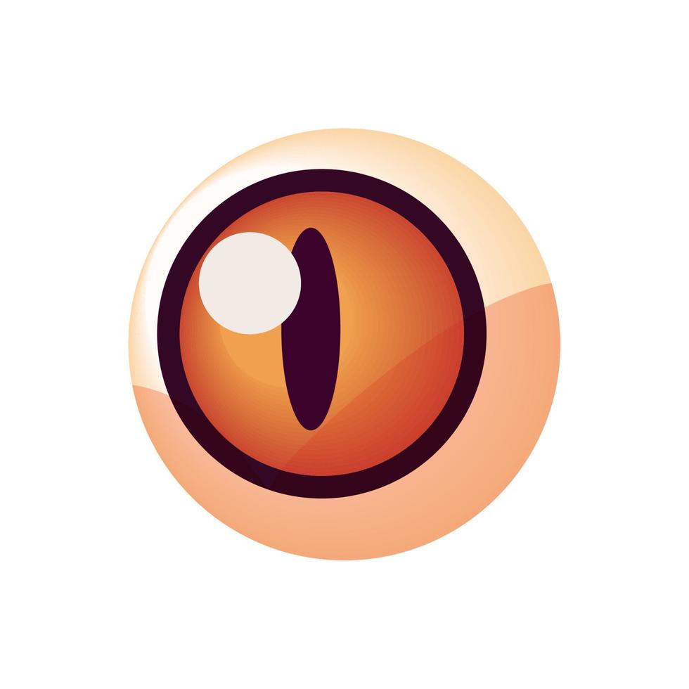 icône de globe oculaire halloween vecteur
