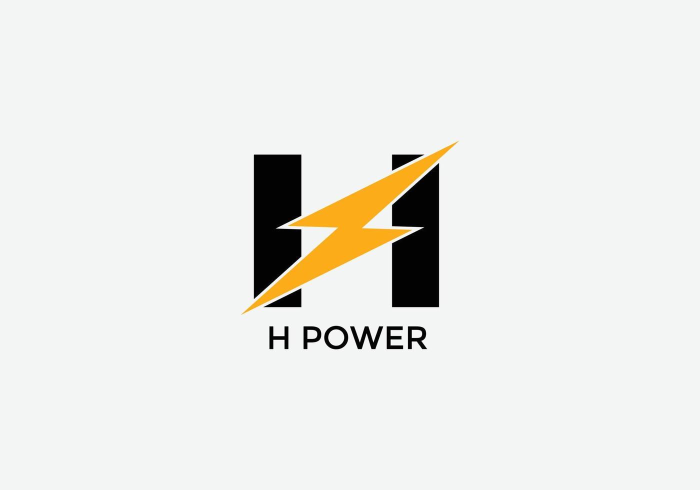 h puissance abstraite h lettre moderne initiale tech logo design vecteur