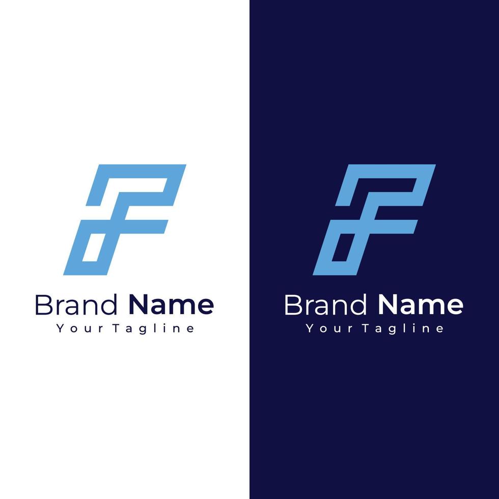 conception de logo élément de modèle abstrait lettre initiale f forme géométrique. conception de logo f minimaliste et moderne. le logo peut être utilisé pour l'image de marque et les cartes de visite. vecteur
