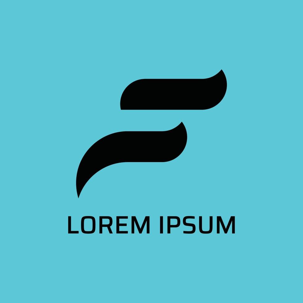 conception de logo élément de modèle abstrait lettre initiale f forme géométrique. conception de logo f minimaliste et moderne. le logo peut être utilisé pour l'image de marque et les cartes de visite. vecteur