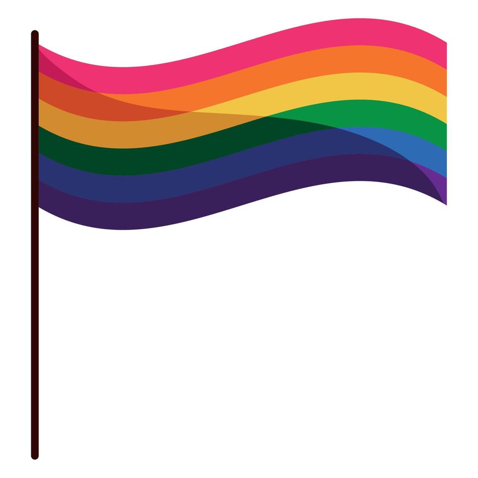 drapeau lgbtq agitant vecteur