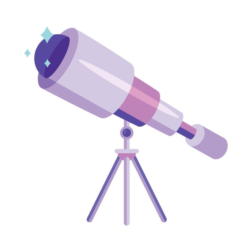 appareil d'astronomie de télescope vecteur