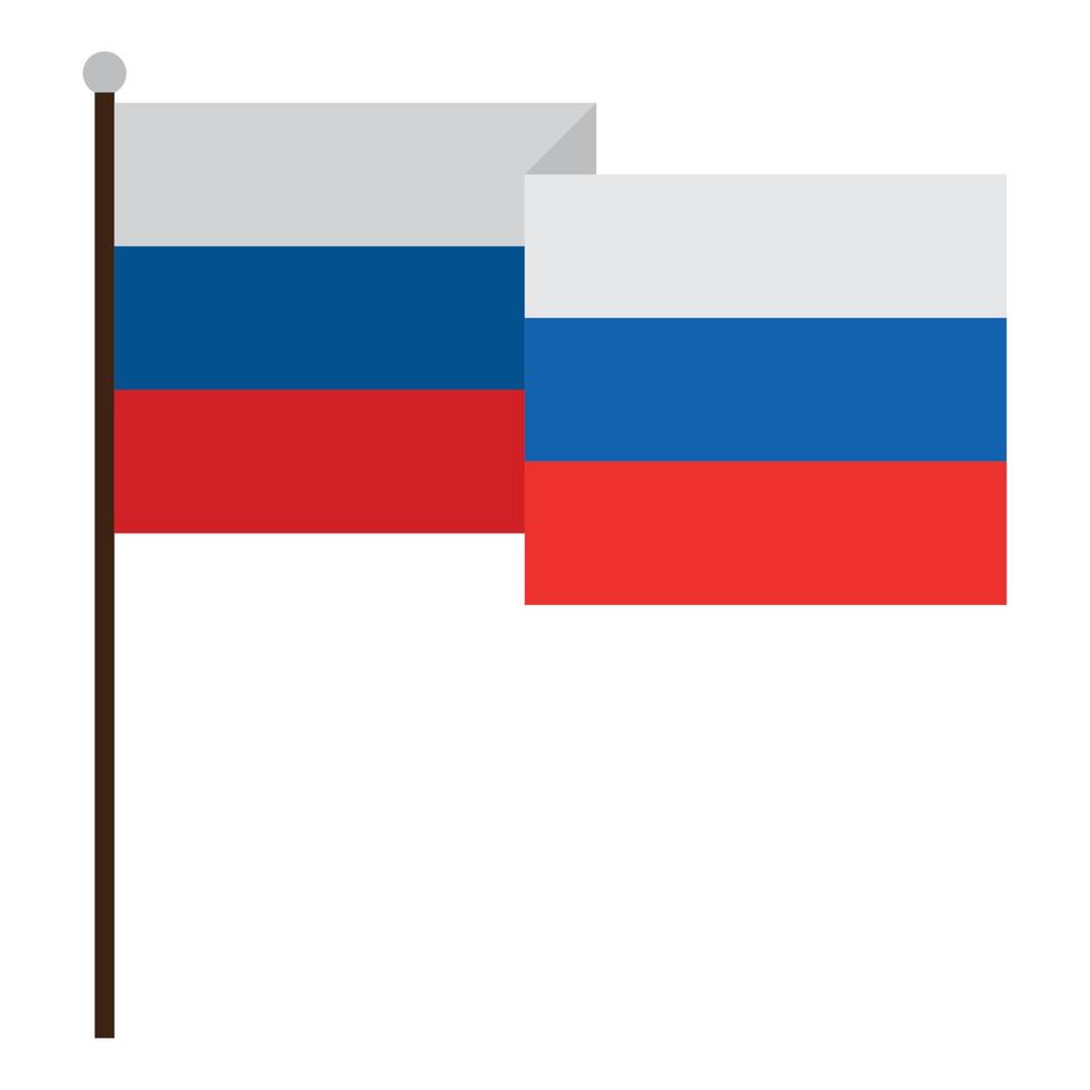 drapeau russe agitant vecteur