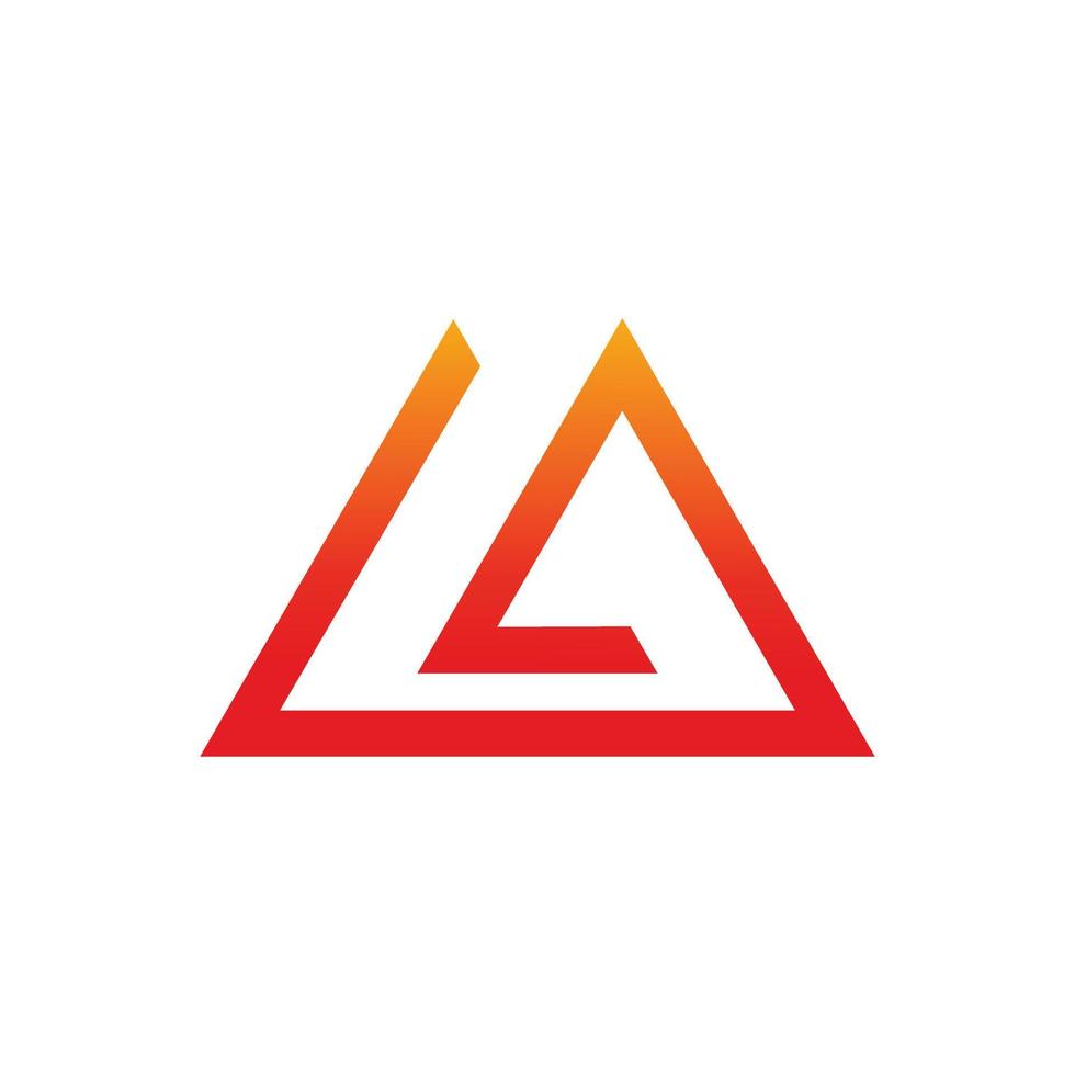 création de logo de ligne de couleur triangle vecteur