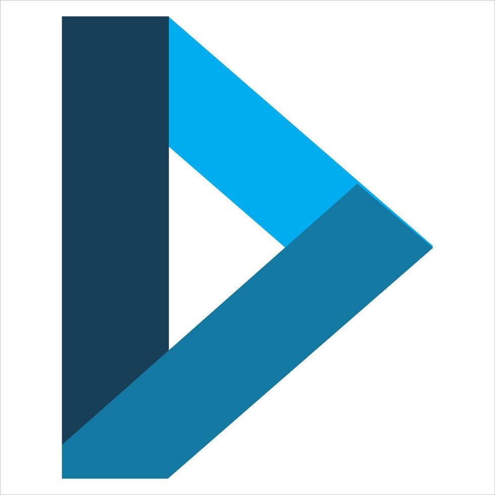création de logo triangle flèche bleue vecteur