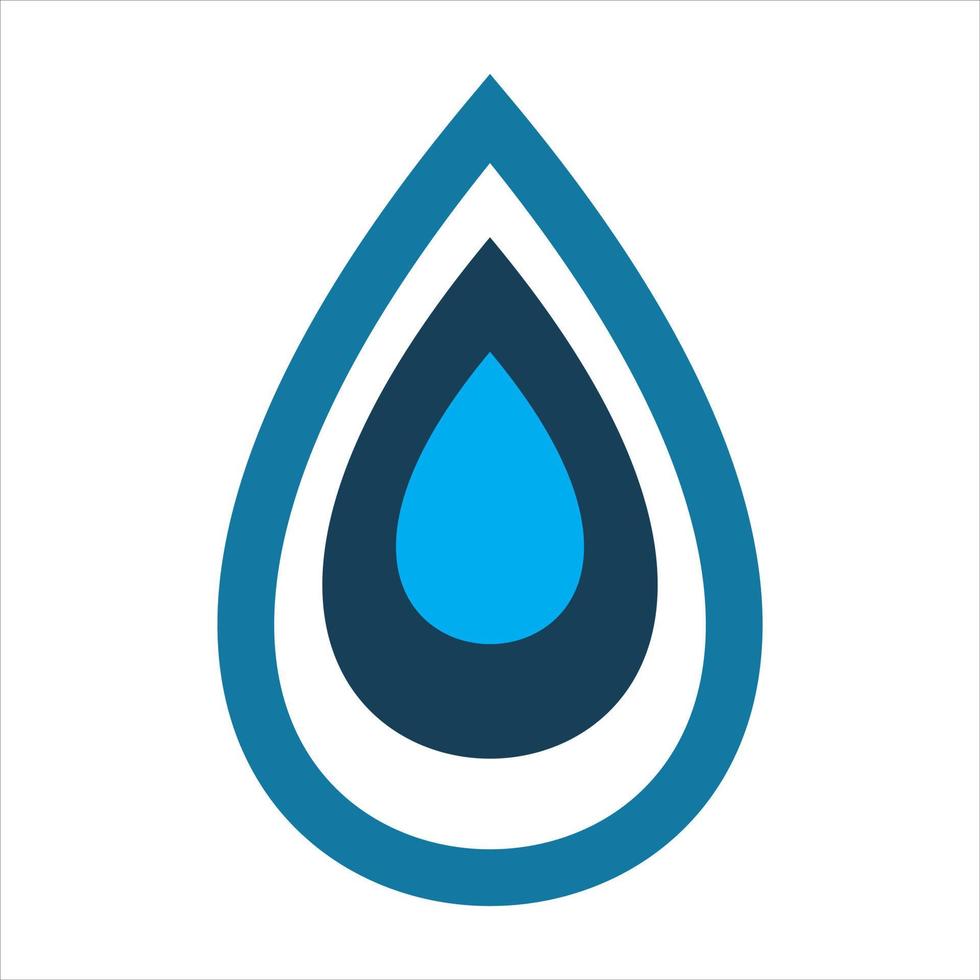 création de logo ligne bleue goutte d'eau vecteur