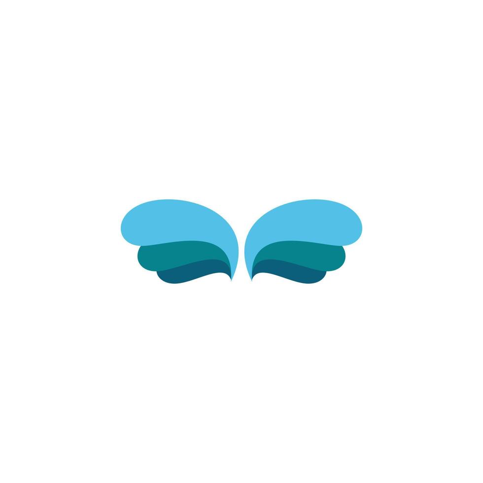 création de logo aile mignonne bleue vecteur