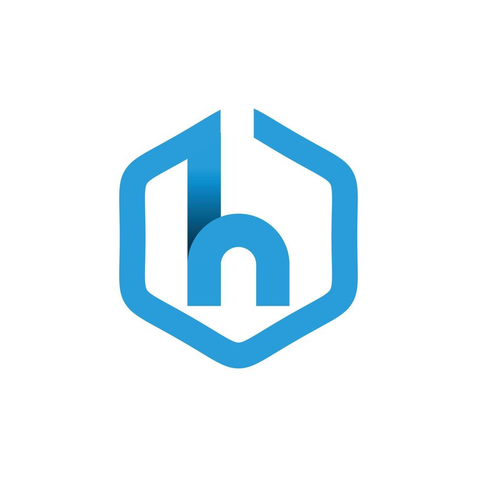 création de logo hexagonal lettre h vecteur