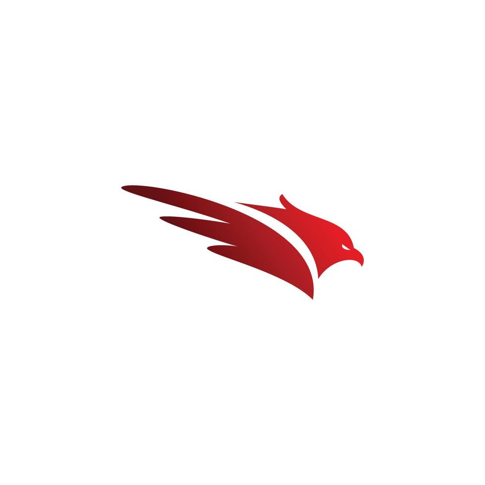 création de logo d'aile d'aigle rouge vecteur