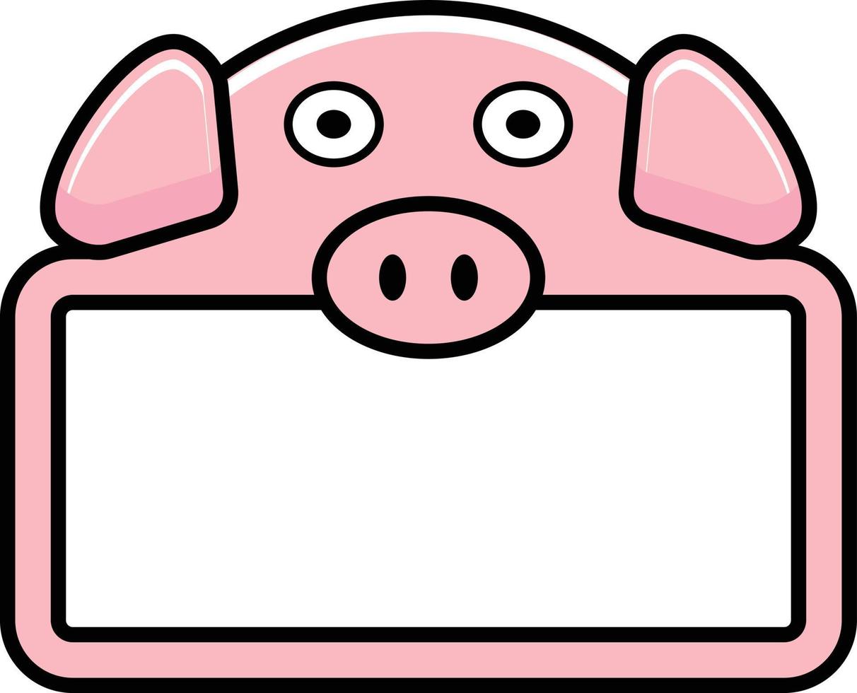 mignon, cochon, animal, conseil, vecteur, illustration, conception vecteur