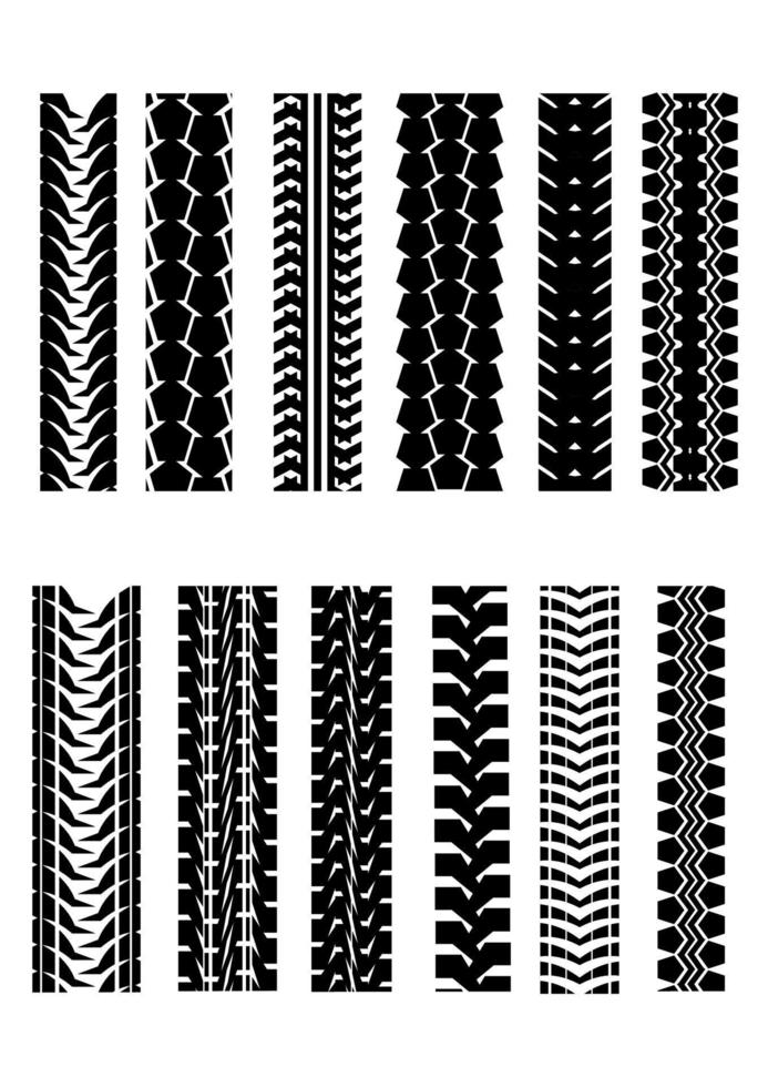 pneus et formes de pneus vecteur