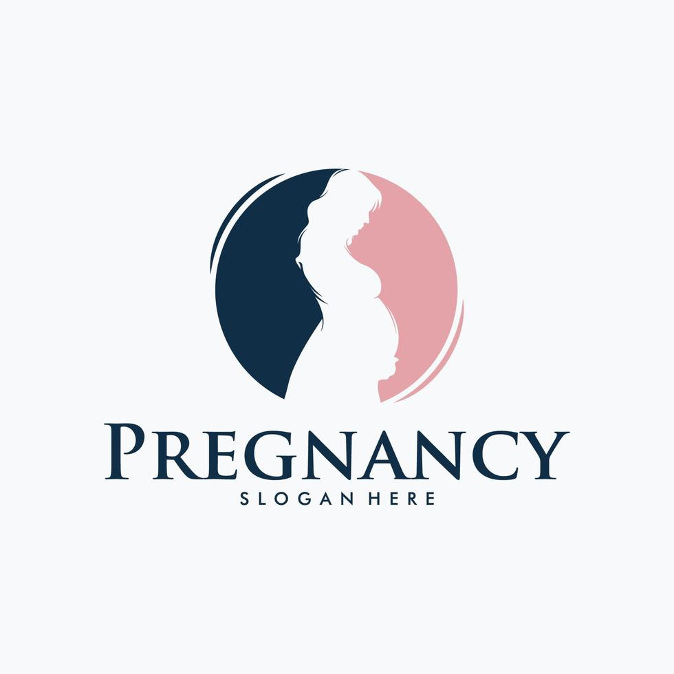 modèle de vecteur de conception de logo de grossesse