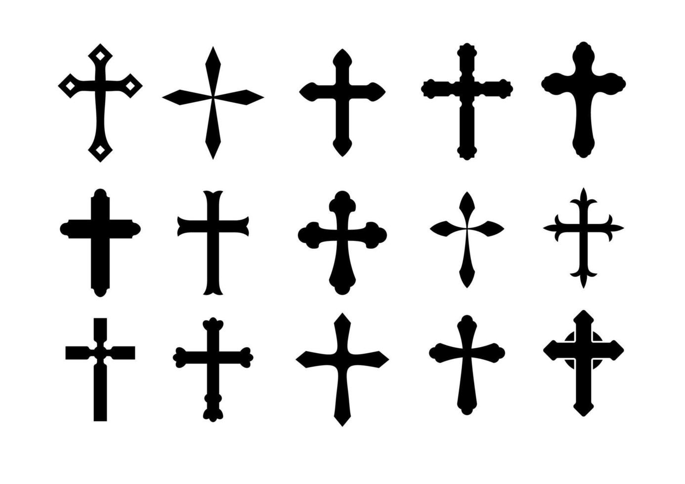 symboles religieux croisés vecteur