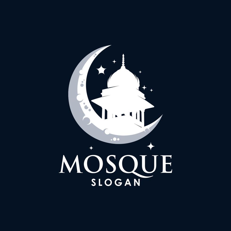 conception de modèle de logo de mosquée islamique vecteur
