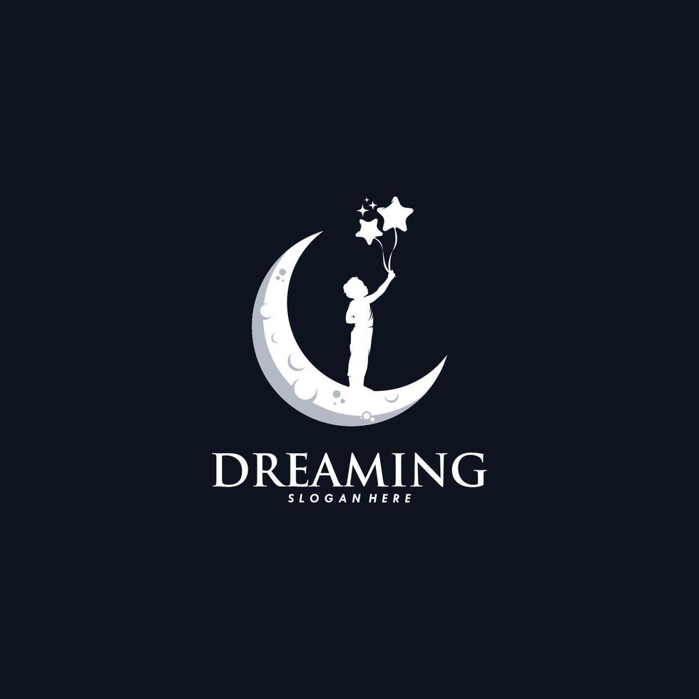 vecteur de conception de logo de rêve d'enfant