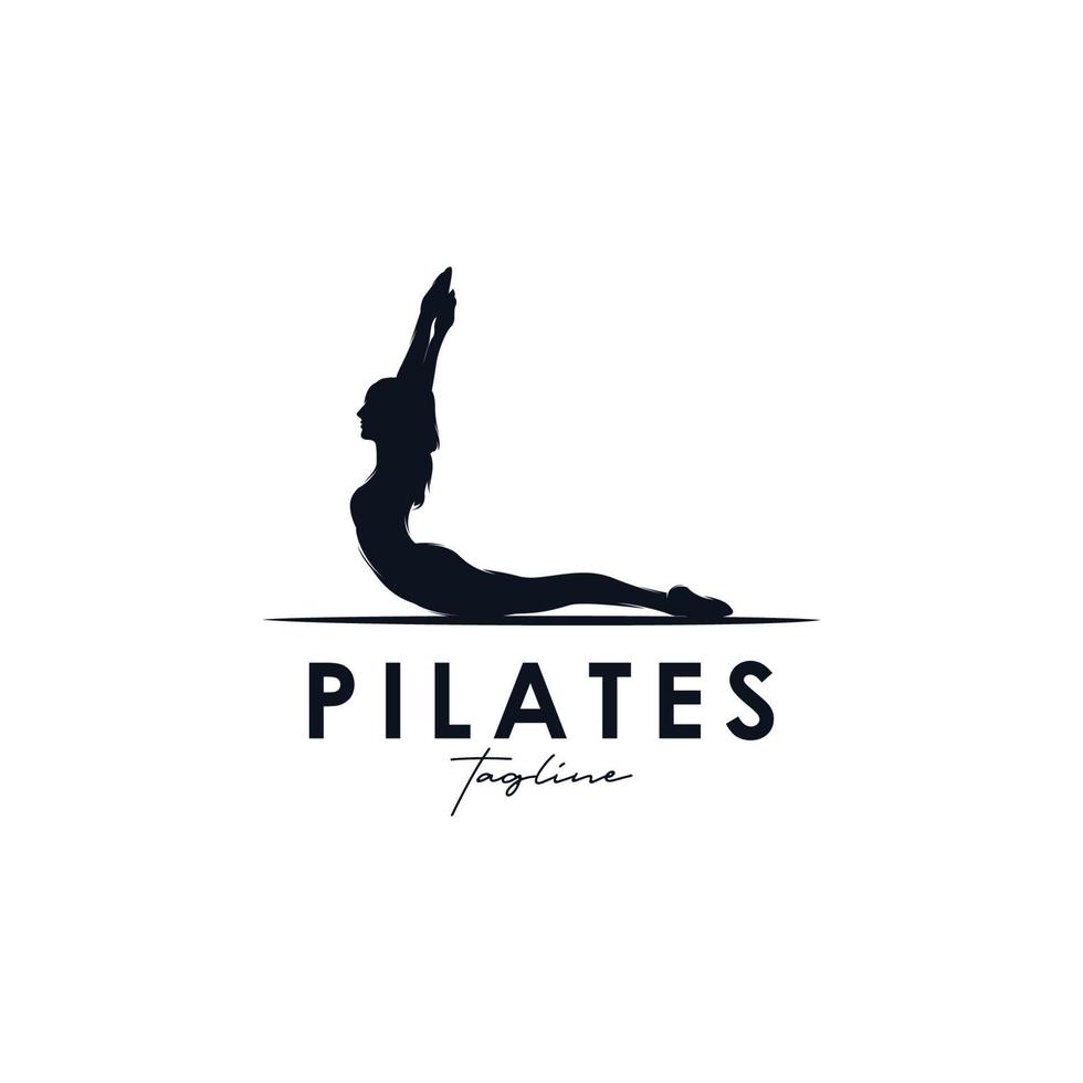 conception d'identité de logo de yoga pilates vecteur