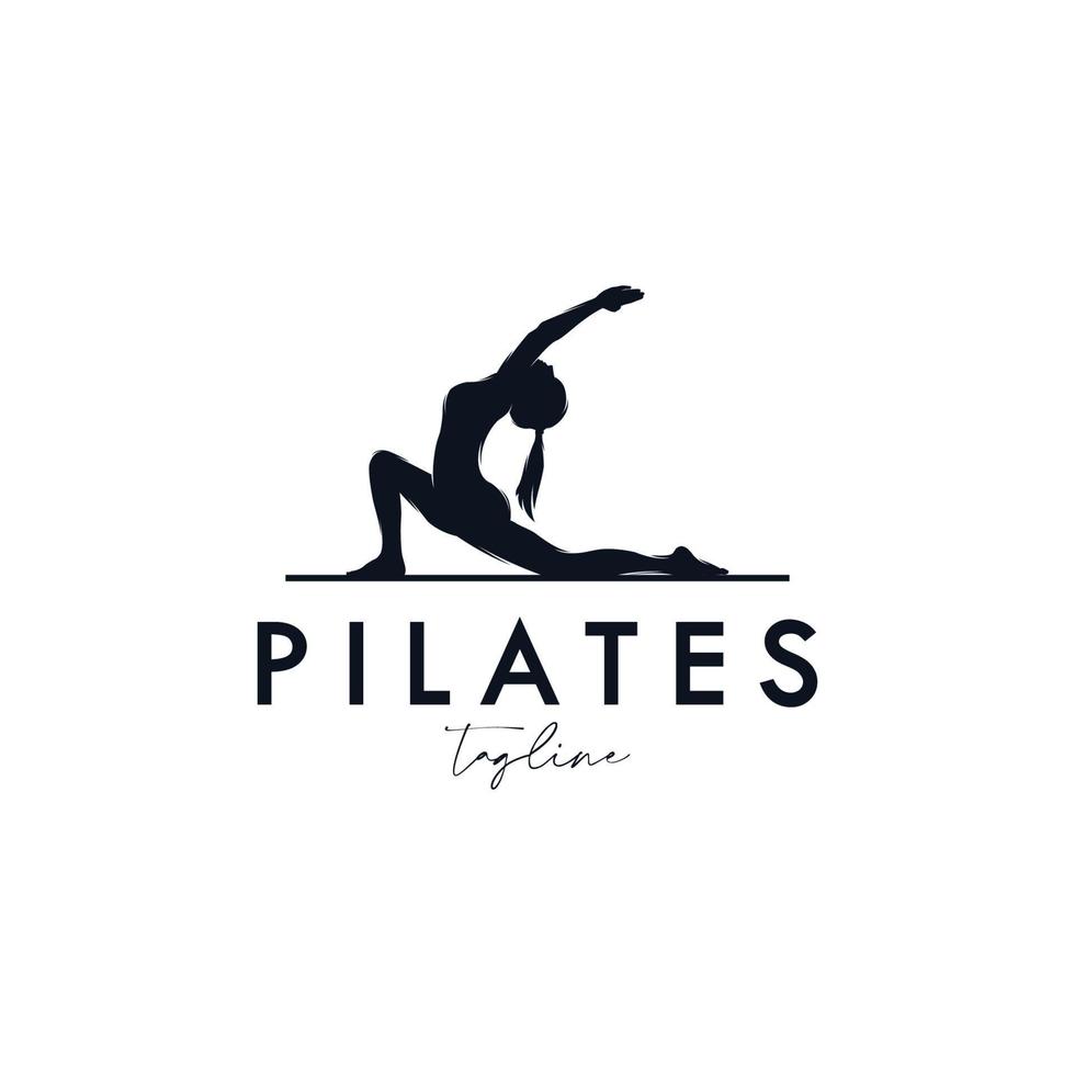 conception d'identité de logo de yoga pilates vecteur