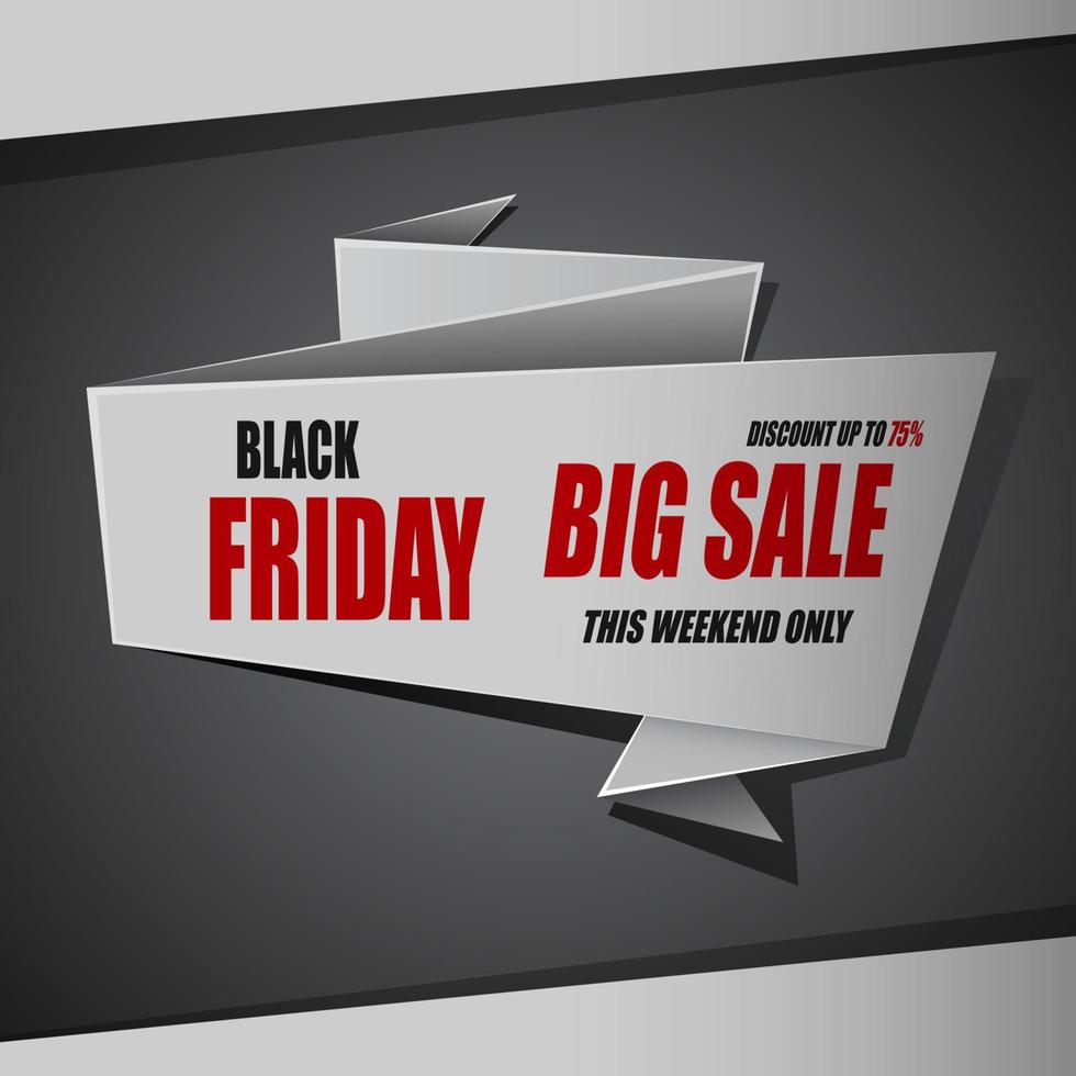 illustration vectorielle de la bannière de la grande vente du vendredi noir, de la remise et de la grande vente vecteur