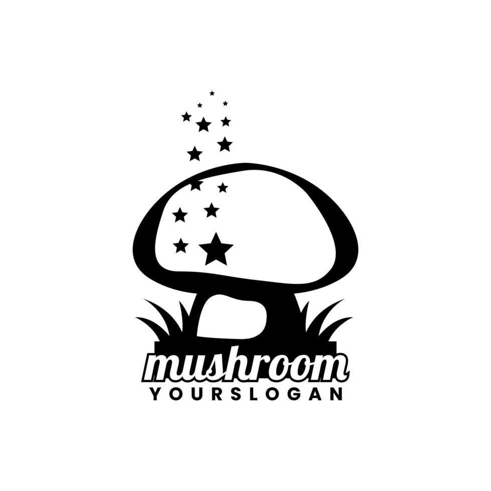 création de logo de champignon vecteur