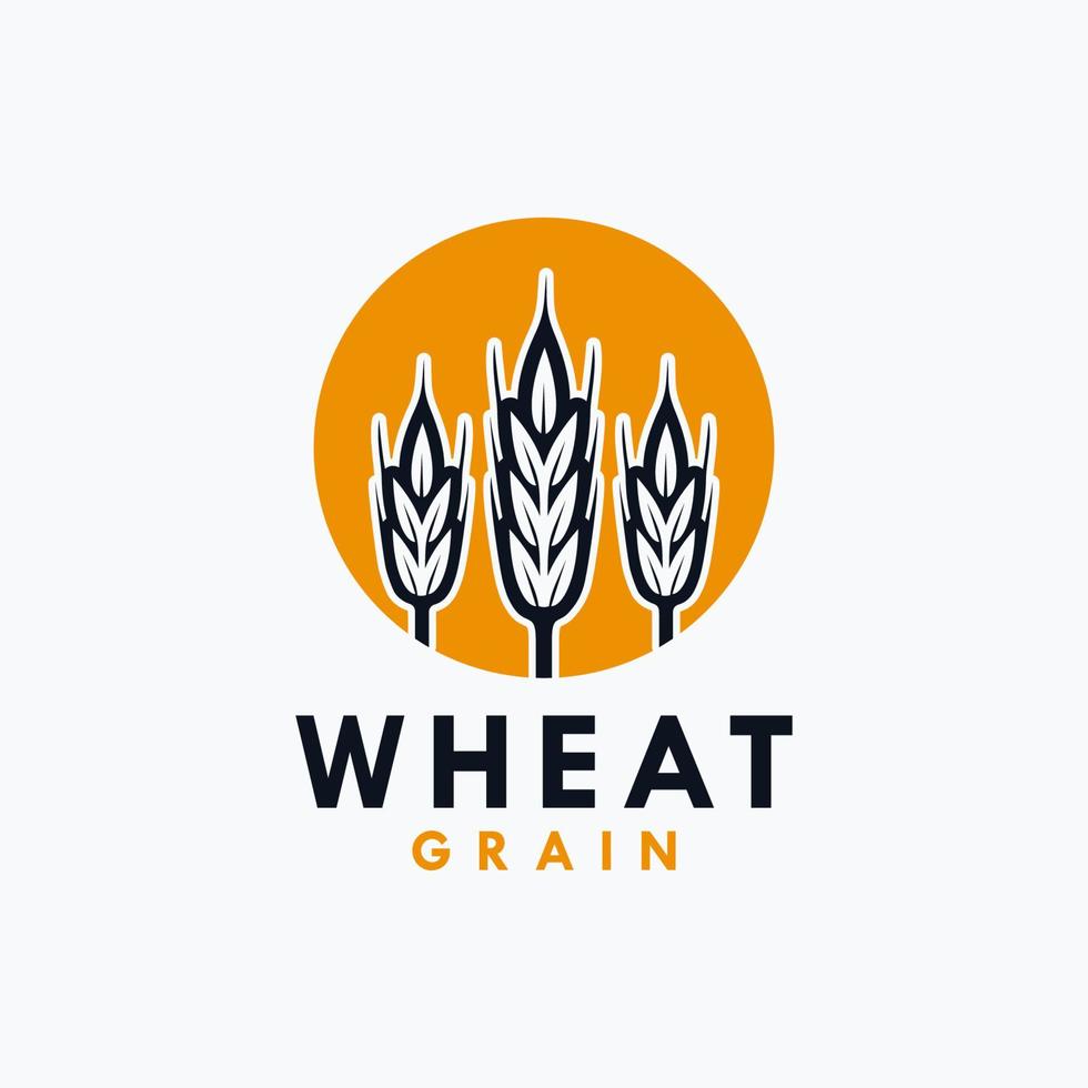 conception d'icône vecteur grain de blé agriculture