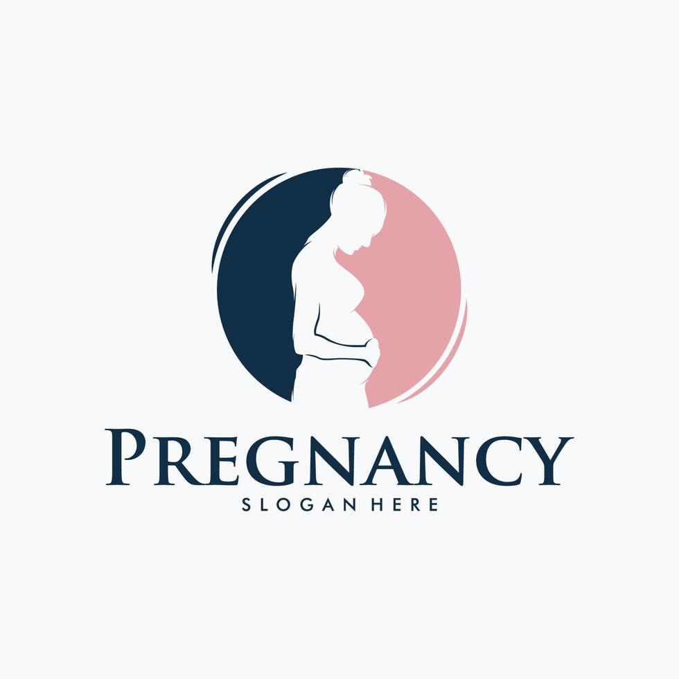 modèle de vecteur de conception de logo de grossesse