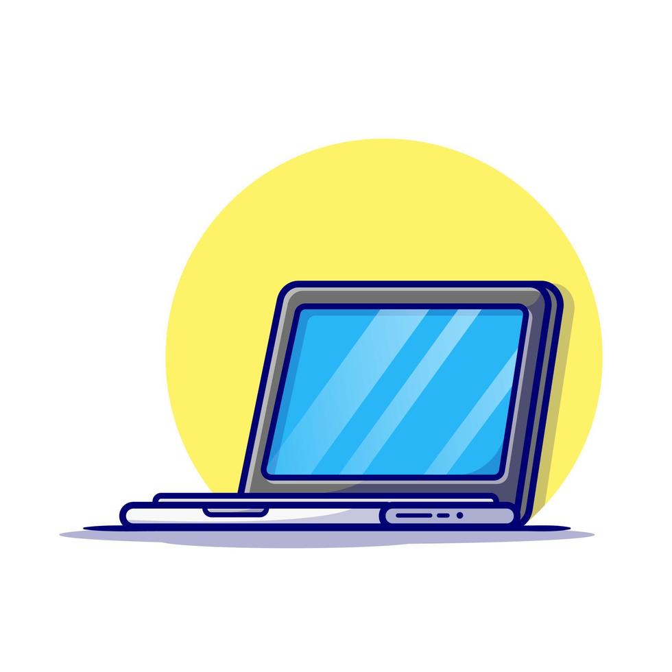 illustration d'icône de vecteur de dessin animé pour ordinateur portable. concept d'icône d'objet technologique isolé vecteur premium. style de dessin animé plat