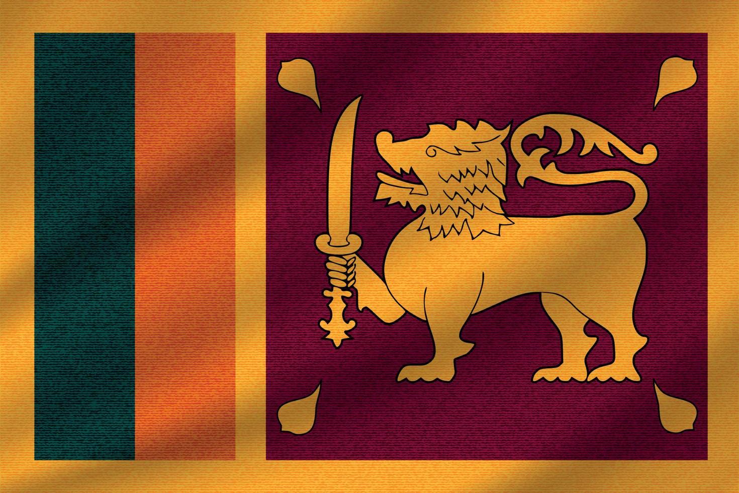 drapeau national du sri lanka vecteur