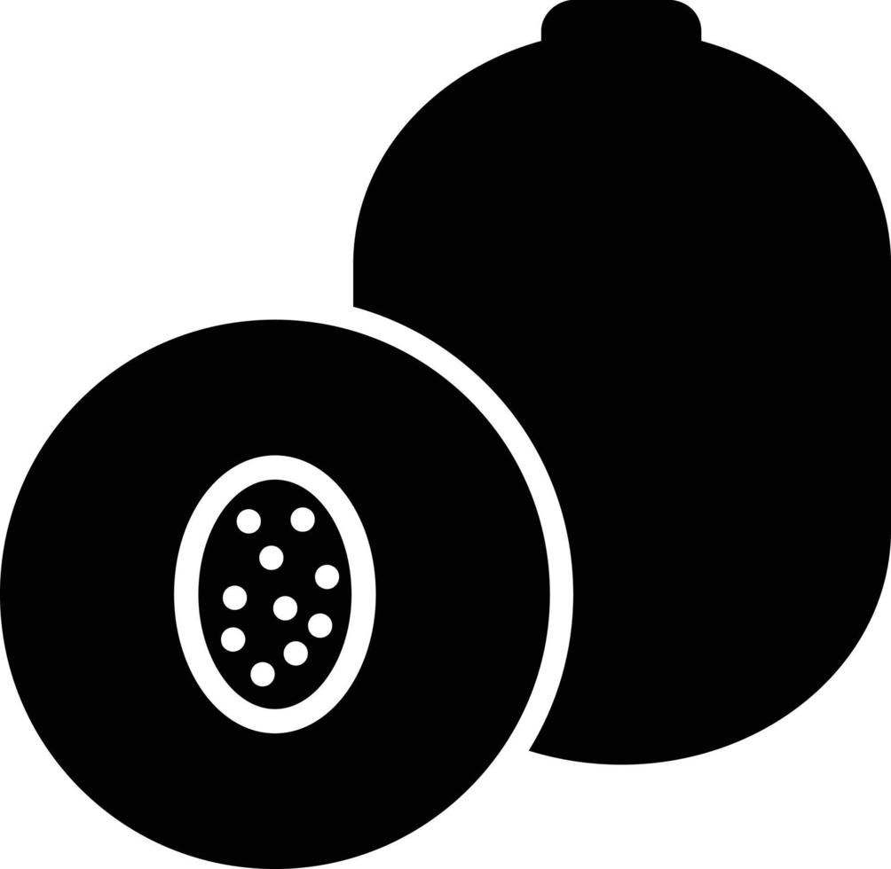icône de glyphe de kiwi vecteur