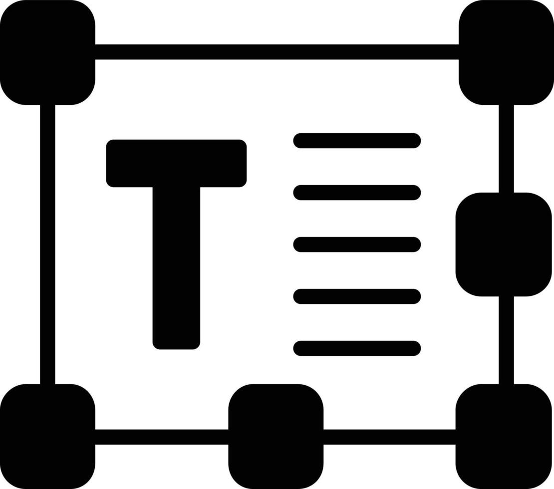icône de glyphe de l'éditeur de texte vecteur