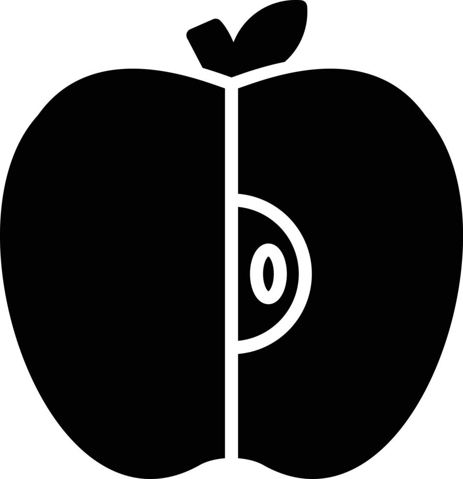 icône de glyphe de pomme vecteur