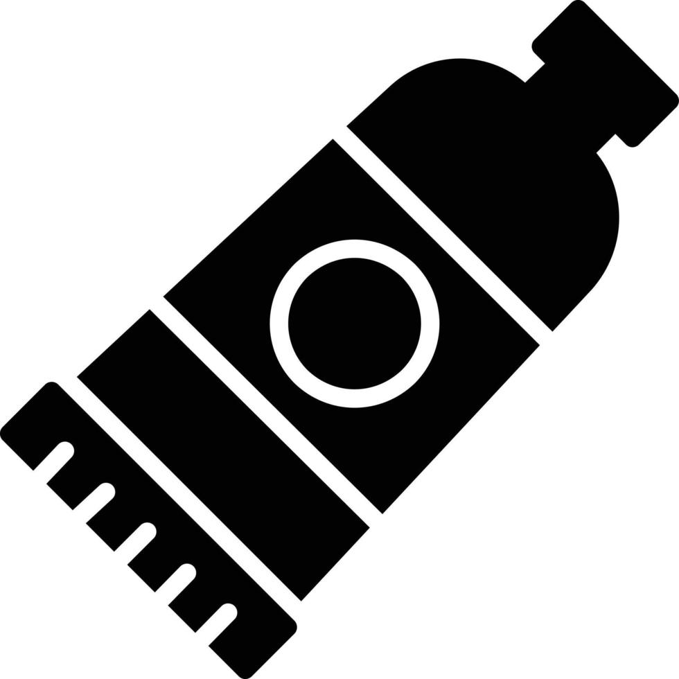 icône de glyphe de tube de peinture vecteur