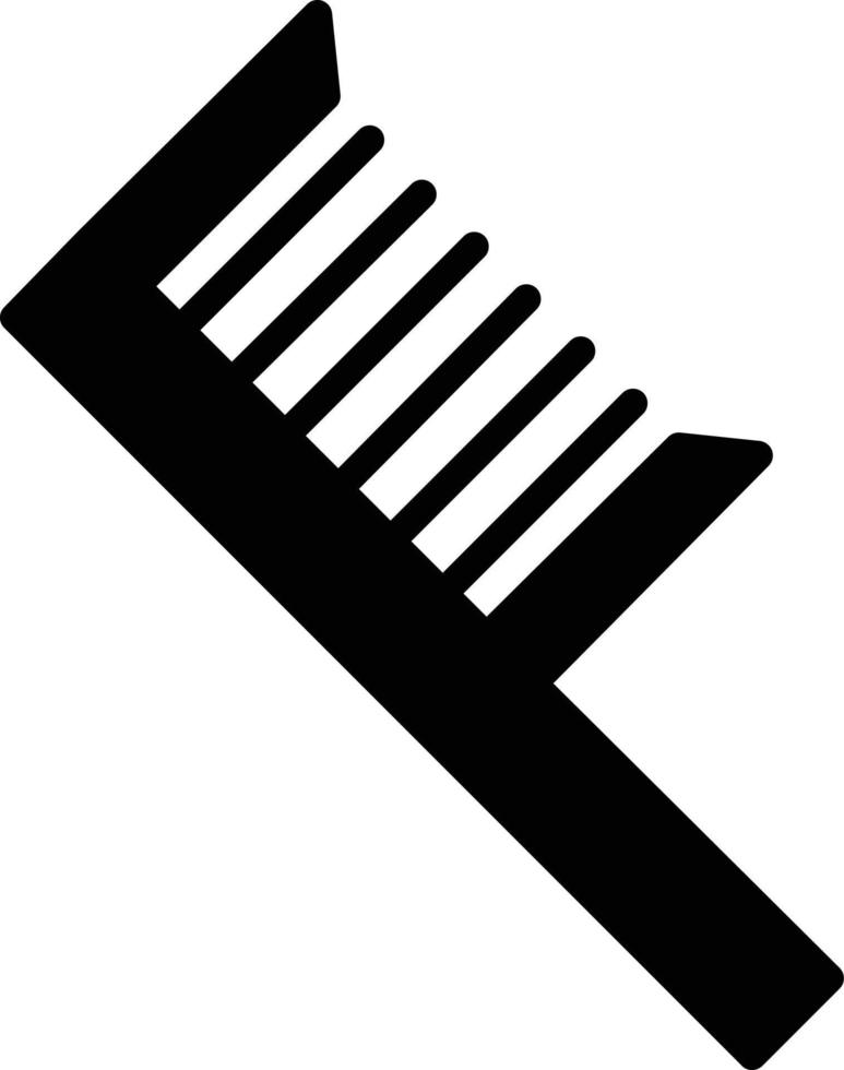 icône de glyphe de peigne vecteur
