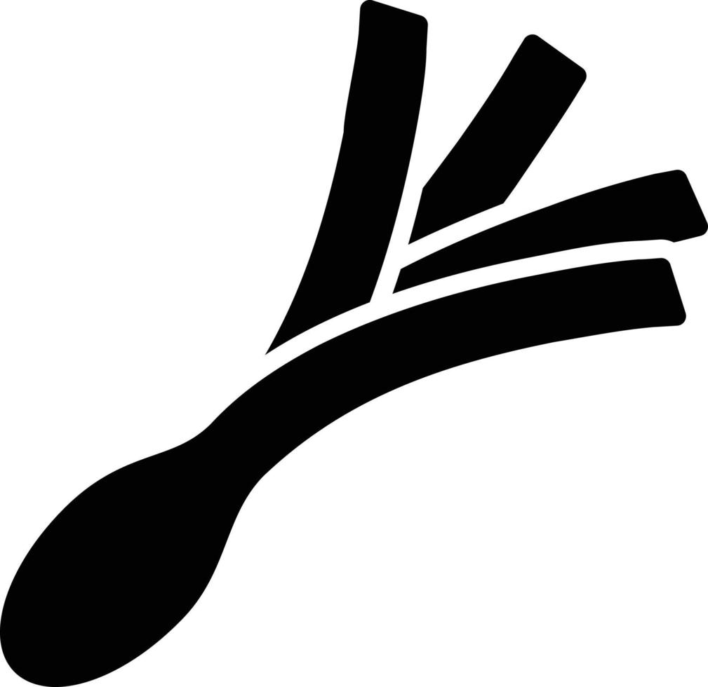 icône de glyphe de poireau vecteur